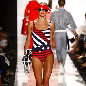 Michael Kors Americana swimsuit size 12 RUNWAY